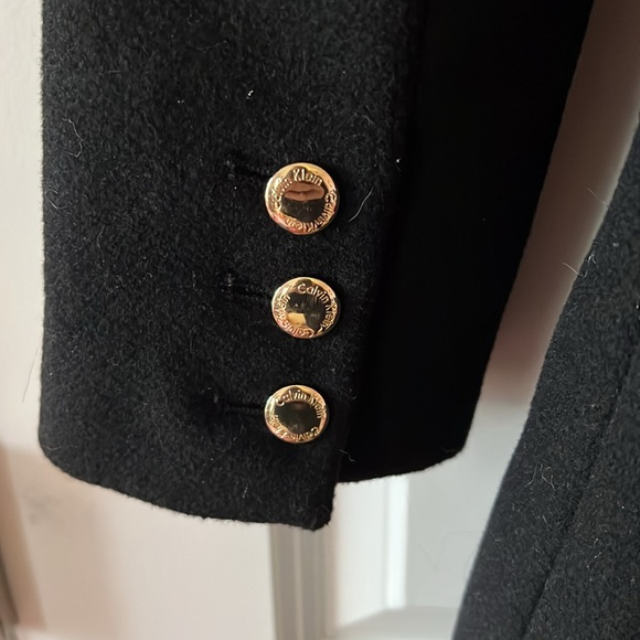 Calvin Klein Belted Faux Fur Collar Wool Coat - 8 - Picture 4 of 9